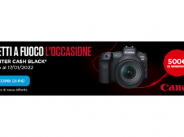 Con la promozione Winter Cash Black il Black Friday Canon inizia oggi